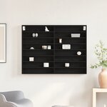 Vitrine vidaXL Cabinet Noir Chêne 100x8 5x75 cm Bois d'ingénierie