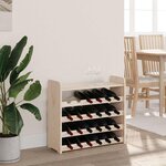 vidaXL Casier à vin et panneau supérieur 67 5x25x60 cm bois pin massif