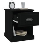 vidaXL Tables de chevet 2 Pièces noir 39x39x47 5 cm bois d'ingénierie