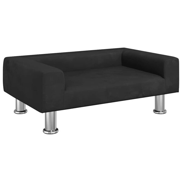 vidaXL Canapé pour enfants noir 70x45x26 5 cm velours