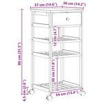 vidaXL Chariot de Cuisine avec Roues Naturel 37 x 36 x 80 cm Bambou