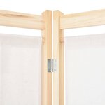 vidaXL Cloison de séparation 6 panneaux Crème 240 x 170 x 4 cm Tissu
