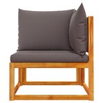 vidaXL Canapé d'angle de jardin avec coussins en bois d'acacia et corde