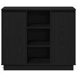 vidaXL Buffet avec LED Chêne Noir 90x32x75 cm Bois d'ingénierie