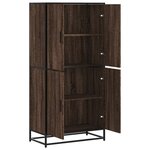 vidaXL Buffet haut chêne marron 68x35x139 cm bois d'ingénierie