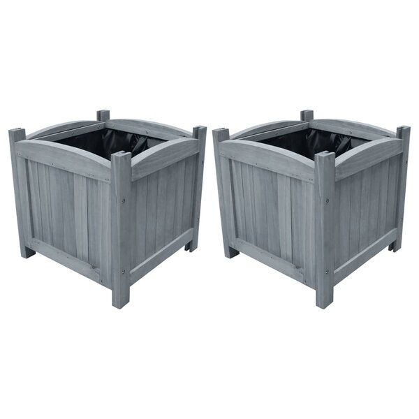 vidaXL Lits surélevés de jardin 2 Pièces 30x30x30 cm Bois de sapin massif
