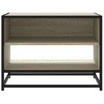 vidaXL Meuble TV chêne sonoma 61x40x46 cm bois d'ingénierie et métal