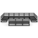 vidaXL Salon de jardin 13 Pièces bois de pin massif