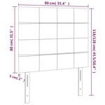 vidaXL Têtes de lit 2 Pièces Gris foncé 90x5x78/88 cm Velours