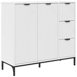 vidaXL Buffet avec tiroir Blanc 89 5 x 33 x 82 cm Bois d'ingénierie