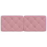 vidaXL Coussin de tête de lit rose 140 cm velours