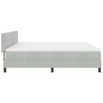 vidaXL Lit à ressorts avec matelas Gris clair 200 x 200 cm Velours