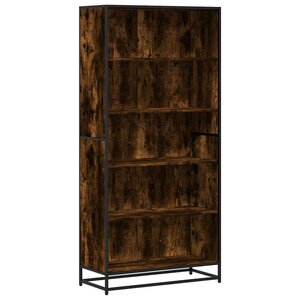 vidaXL Bibliothèque chêne fumé 80 5x35x170 5 cm bois d'ingénierie