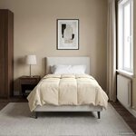 vidaXL Duvet d'été simple Matelassé Crème 155 x 200 cm Microfibre