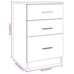 vidaXL Table de chevet Sonoma gris 40x40x63 cm Bois d'ingénierie