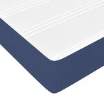 vidaXL Sommier à lattes de lit avec matelas Bleu 180x200 cm Tissu