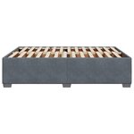 vidaXL Cadre de lit sans matelas gris foncé 140x190 cm velours