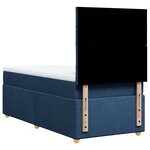 vidaXL Sommier à lattes de lit avec matelas Bleu 100x200 cm Tissu