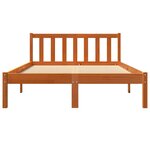 vidaXL Cadre de lit sans matelas cire marron 140x200cm bois pin massif