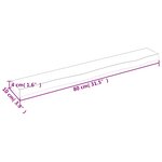vidaXL Étagère murale marron foncé 80x10x4 cm bois chêne massif traité