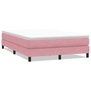 vidaXL Sommier à lattes de lit sans matelas rose 160x220 cm velours