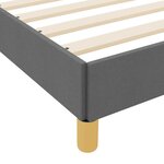vidaXL Lit à ressorts avec matelas Gris foncé 120 x 190 cm tissu