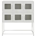 vidaXL Buffet blanc 100 5x39x107 cm acier laminé à froid