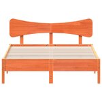 vidaXL Cadre de lit sans matelas cire marron 140x200cm bois pin massif
