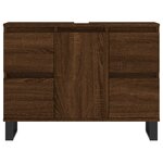 vidaXL Armoire salle de bain chêne marron 80x33x60cm bois d'ingénierie