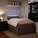 vidaXL Sommier à lattes de lit et matelas gris clair 120x190cm velours