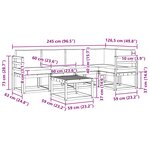 vidaXL Ensemble de canapés d'extérieur 6 pc Blanc et Beige