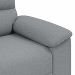 vidaXL Fauteuil gris clair 60 cm tissu