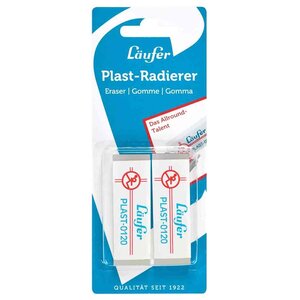 Gomme en plastique PLAST-0120  carte blister de 2 LÄUFER