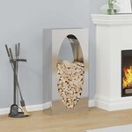 vidaXL Portant de bois de chauffage 50x23x100 cm acier inoxydable