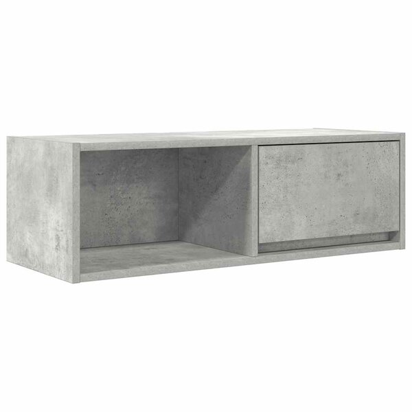 vidaXL Meuble TV gris béton 80x31x25 5 cm bois d'ingénierie