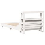 vidaXL Cadre de lit sans matelas blanc 90x190 cm bois de pin massif