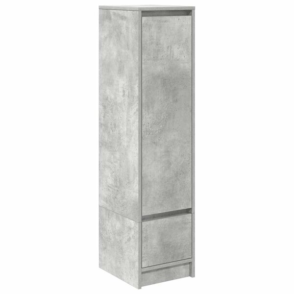 vidaXL Buffet haut gris béton 29 5x34x119 5 cm bois d'ingénierie