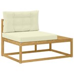 vidaXL Ensemble de canapés d'extérieur 5 pc Blanc Polyester
