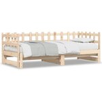 vidaXL Lit coulissant sans matelas 2x(90x200) cm Bois massif