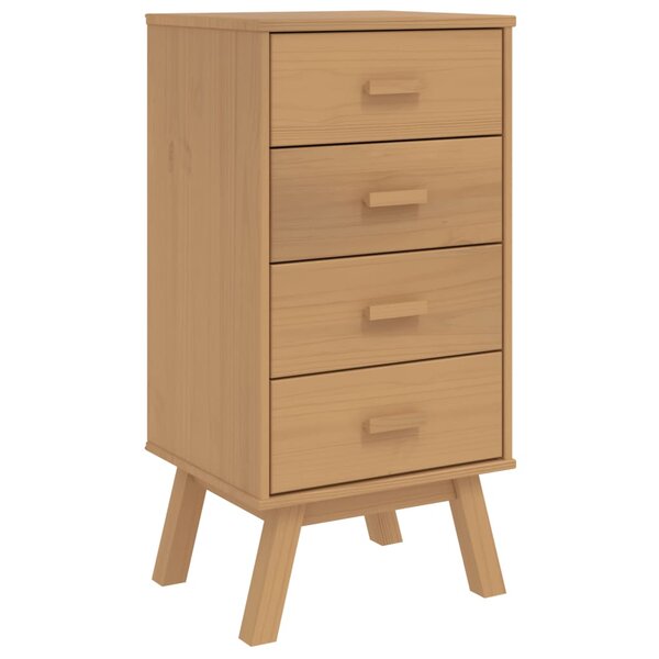 vidaXL Table de chevet OLDEN marron bois de pin solide