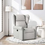 vidaXL Fauteuil inclinable gris nuage tissu