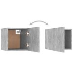 vidaXL Table de chevet Gris béton 30 5x30x30 cm Bois d'ingénierie