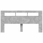vidaXL Tête de lit à LED gris béton 200x18 5x103 5cm bois d'ingénierie
