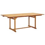 vidaXL Ensemble à manger de jardin 7 Pièces beige rotin et bois massif