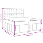 vidaXL Sommier à lattes de lit avec matelas Bleu 200x200 cm Tissu