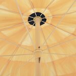 vidaXL Parasol de plage Naturel 240 cm Style hawaïen