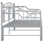 vidaXL Cadre de canapé-lit extensible sans matelas gris métal 90x200cm