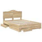 vidaXL Cadre de lit Chêne Sonoma 140 x 190 cm Bois d'ingénierie