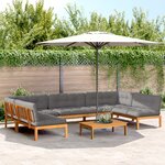 vidaXL Salon palette de jardin avec coussins 6Pièces bois d'acacia massif