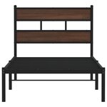 vidaXL Cadre de lit sans matelas avec tête de lit 75x190 cm